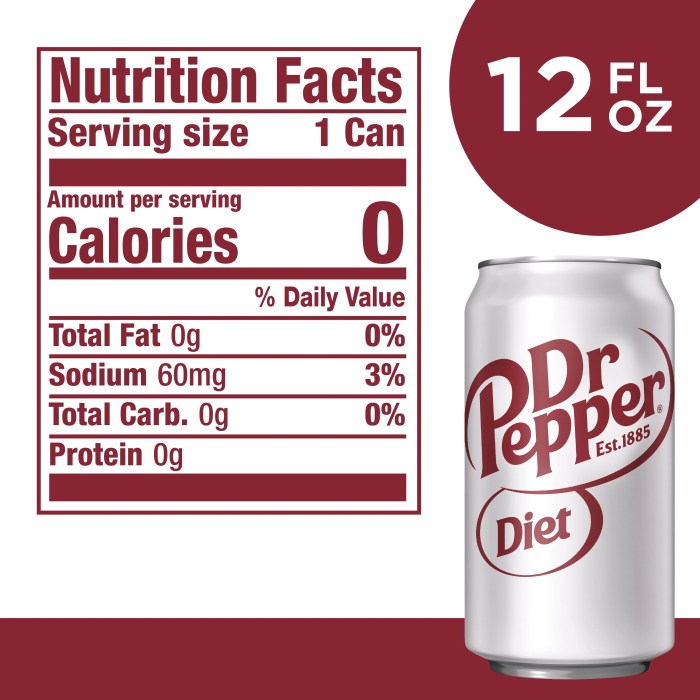 Diet dr pepper nutrition facts