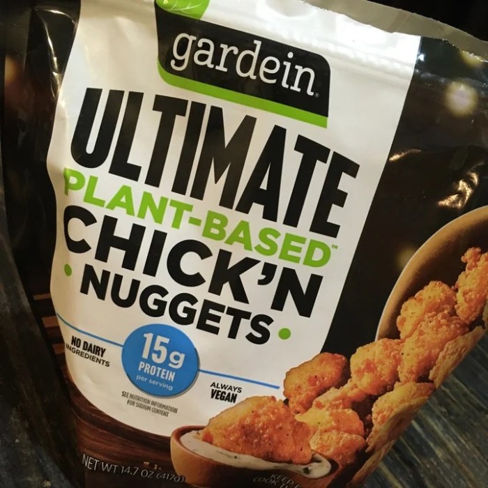 Gardein plant based protein nuggets nutrition facts