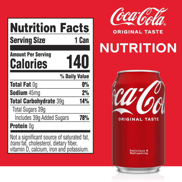 Coke 12 oz nutrition facts